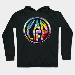 Van Life Tie Dye Circle Distressed - Van Dweller Lifestyle Nation Hoodie